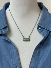 Kingman Turquoise Bar Necklace