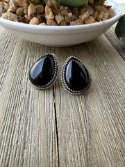 Black Onyx tear Drop Earring