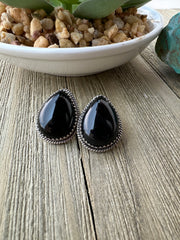 Black Onyx tear Drop Earring