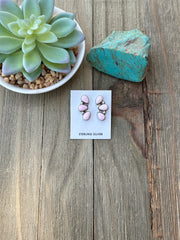 Pink Conch Half Cluster Earring
