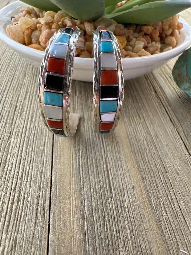 Multi-Color Hoop Earrings
