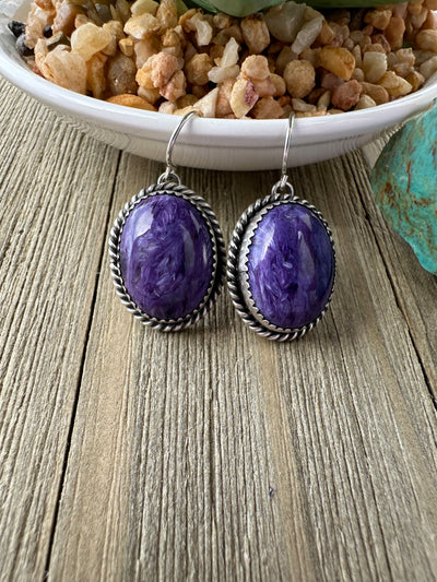 Charoite Dangle Earrings