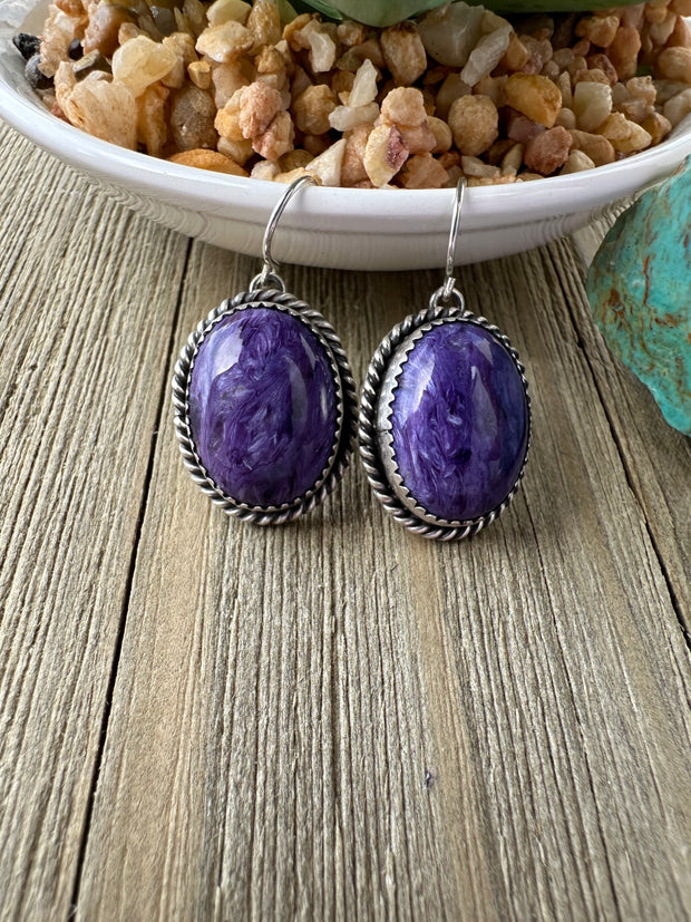 Charoite Dangle Earrings