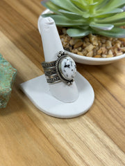 Sunshine White Buffalo Oval Ring