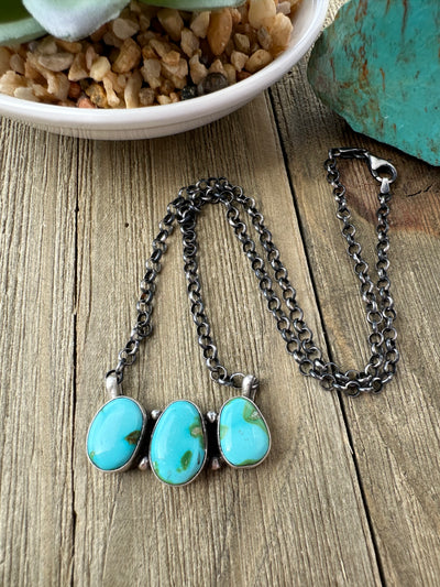 Sonoran Gold 3 Stone Necklace