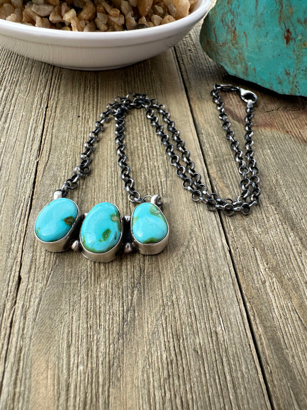 Sonoran Gold 3 Stone Necklace
