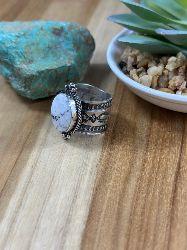 Reeves White Buffalo Oval Ring