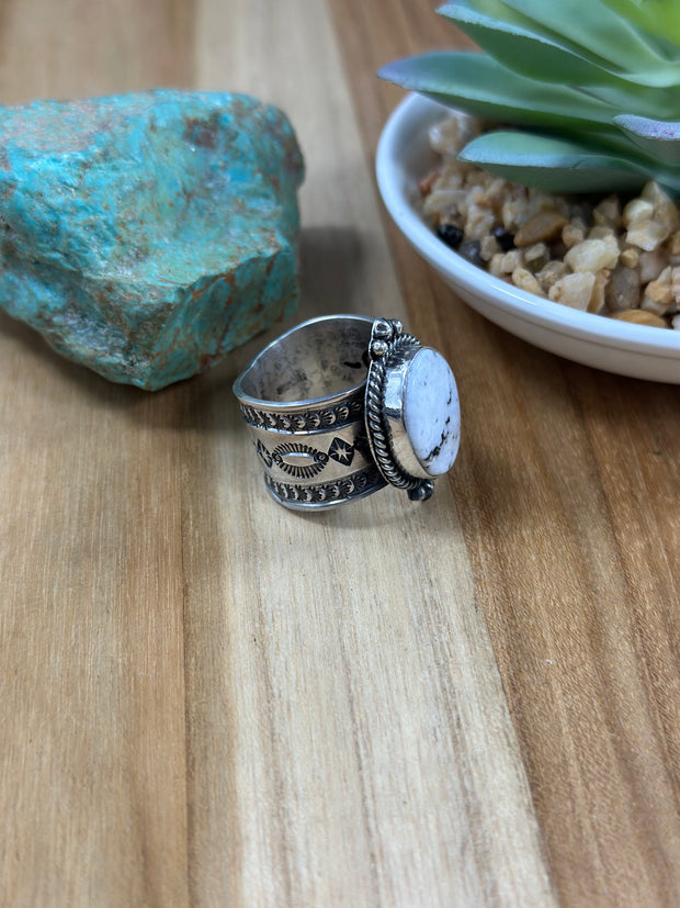 Reeves White Buffalo Oval Ring