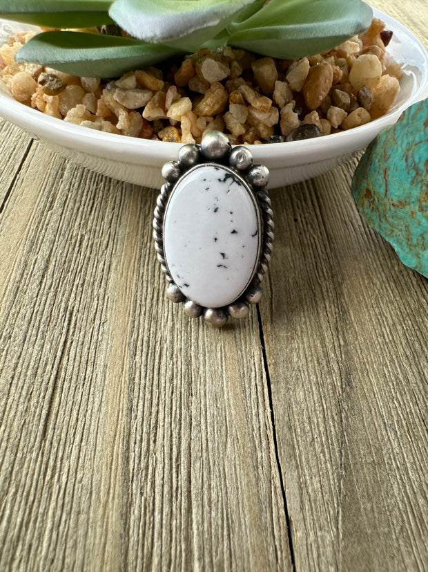 White Oval Ring