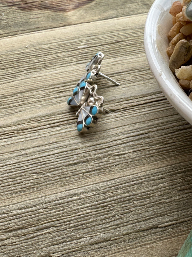 Zuni Butterfly Stud Earrings