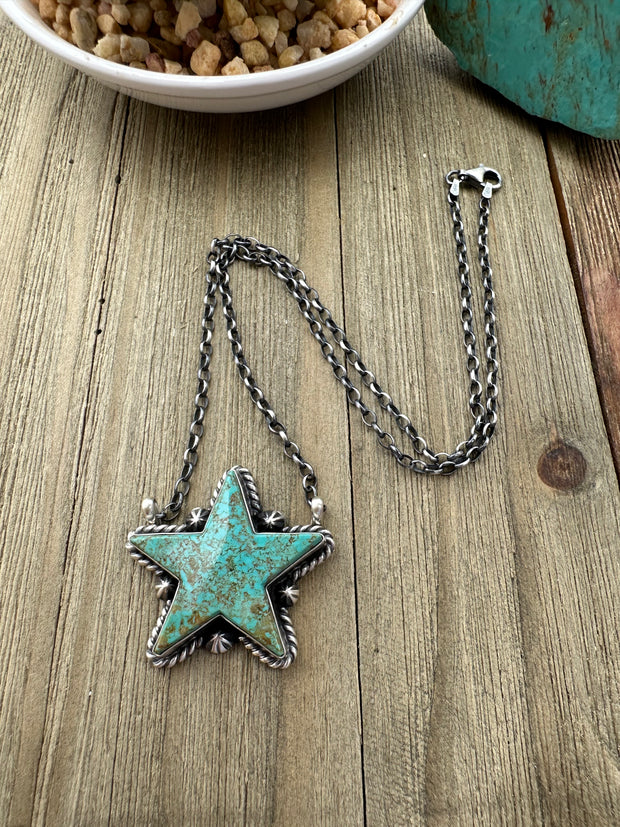 Kingman Turquoise Star Necklace