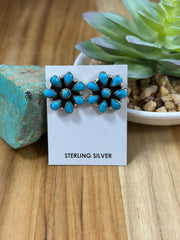 Kingman Turquoise Cluster Earrings