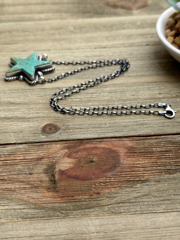 Kingman Turquoise Star Necklace
