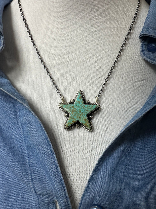 Kingman Turquoise Star Necklace