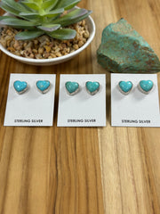 Kingman Navajo Heart Earrings