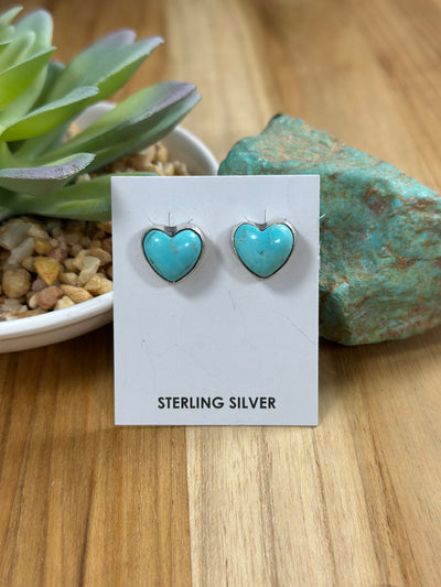 Kingman Navajo Heart Earrings