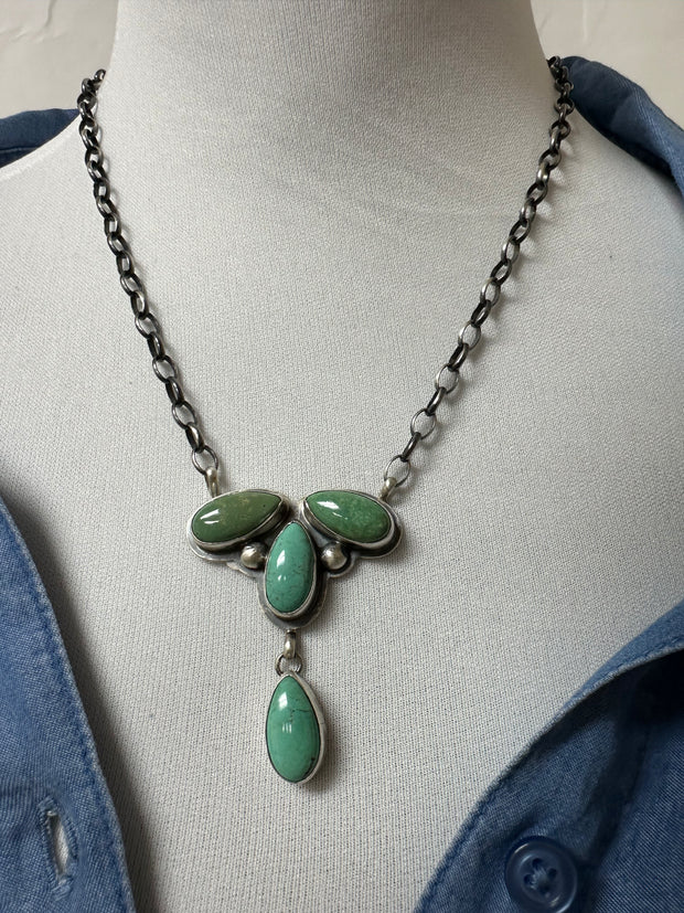 4 Stone Drop Necklace