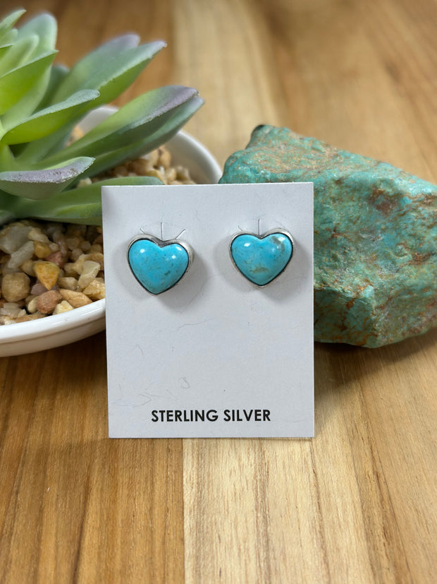 Kingman Navajo Heart Earrings