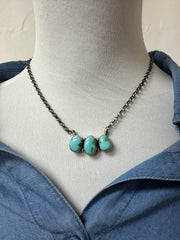 Sonoran Gold 3 Stone Necklace