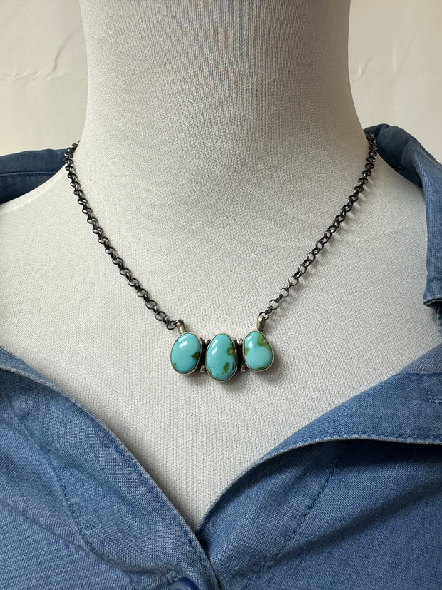 Sonoran Gold 3 Stone Necklace