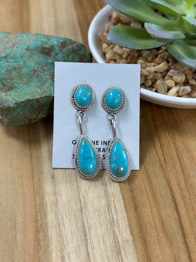Kingman 2 Stone Dangle Earrings