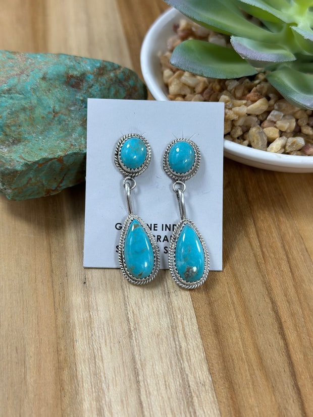 Kingman 2 Stone Dangle Earrings