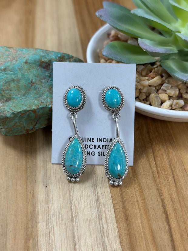 Kingman 2 Stone Dangle Earrings
