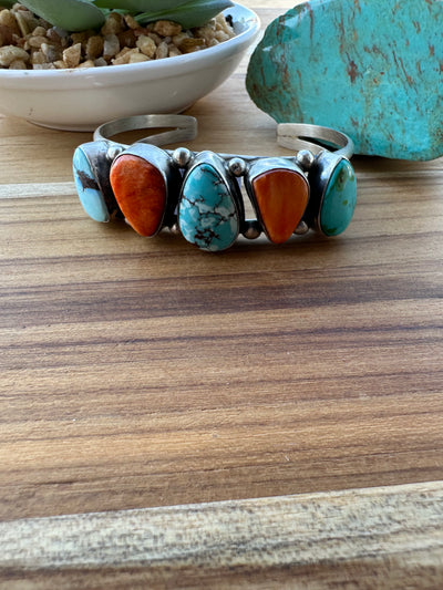 Multi color 5 Stone Cuff