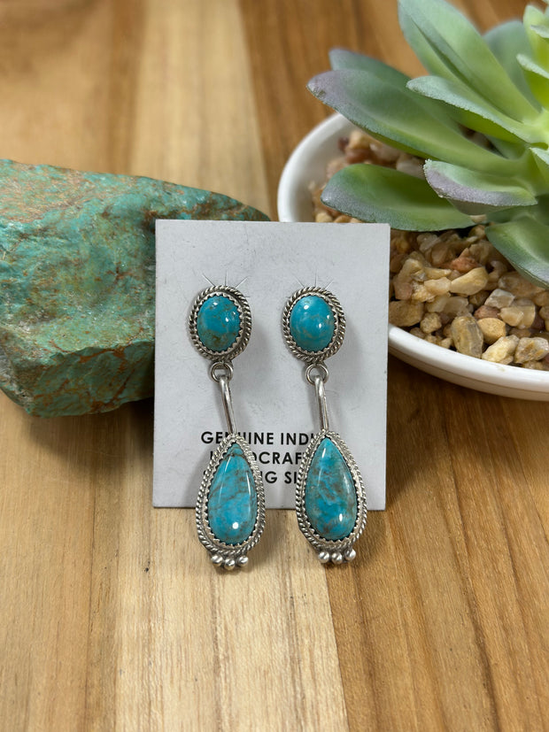 Kingman 2 Stone Dangle Earrings