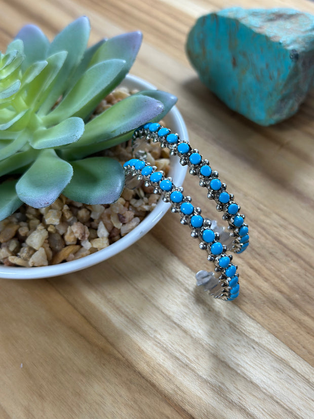 Kingman Silver Hoop Earrings
