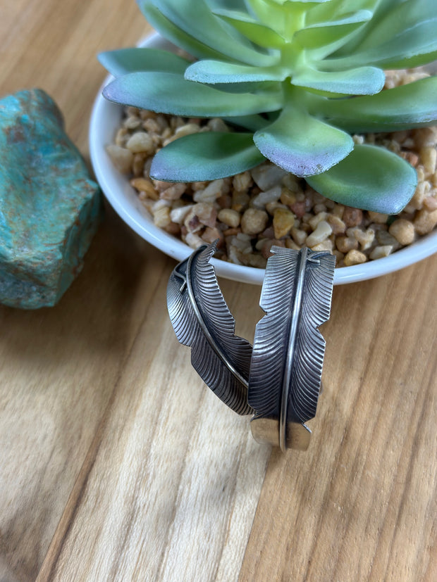 Feather Leaf Hoop Earrings Earrings