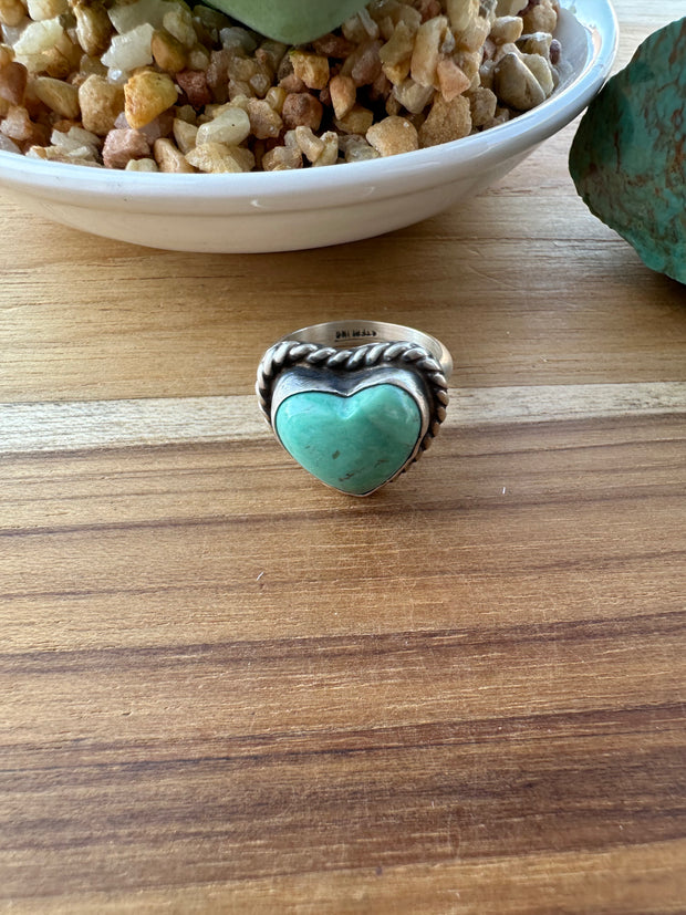 Turquoise Heart Ring