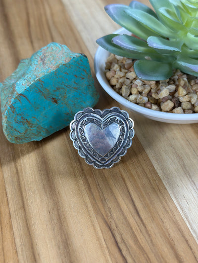 Sunshine silver Heart  Ring