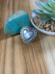 Sunshine silver Heart  Ring