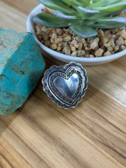 Sunshine silver Heart  Ring