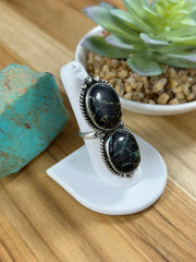 2 Stone Black Jack Ring
