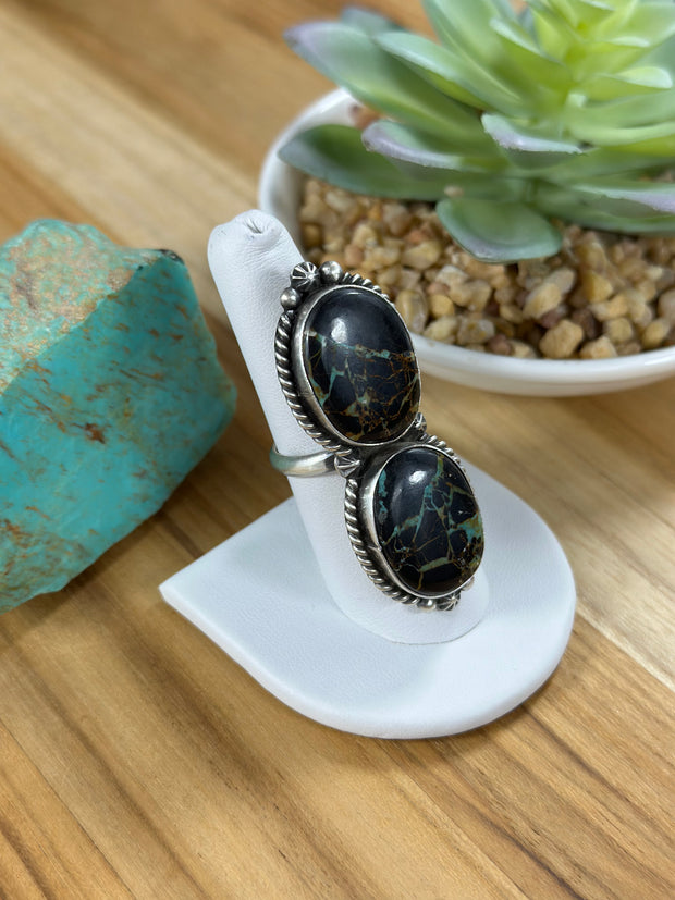 2 Stone Black Jack Ring