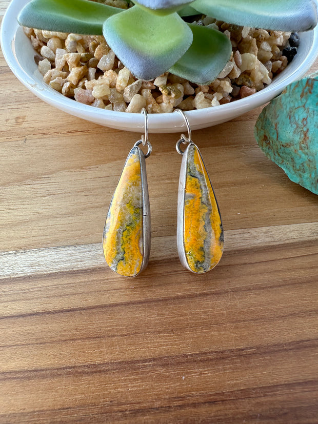 Bumblebee Jasper Dangle Earrings