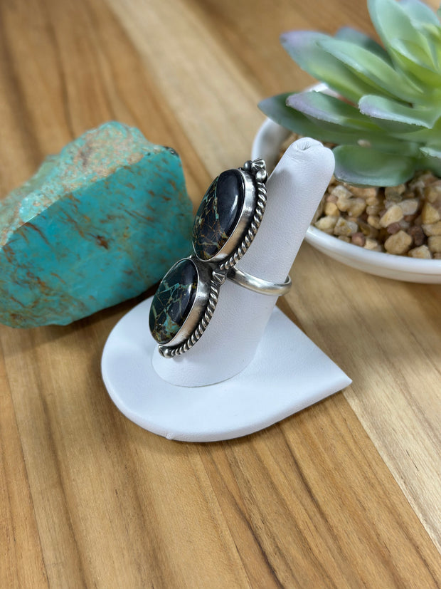 2 Stone Black Jack Ring