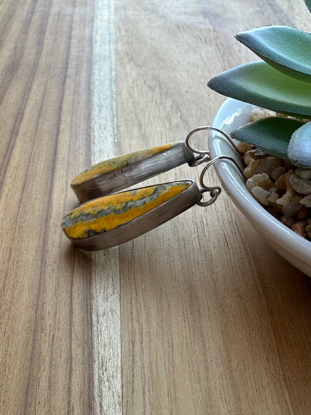 Bumblebee Jasper Dangle Earrings