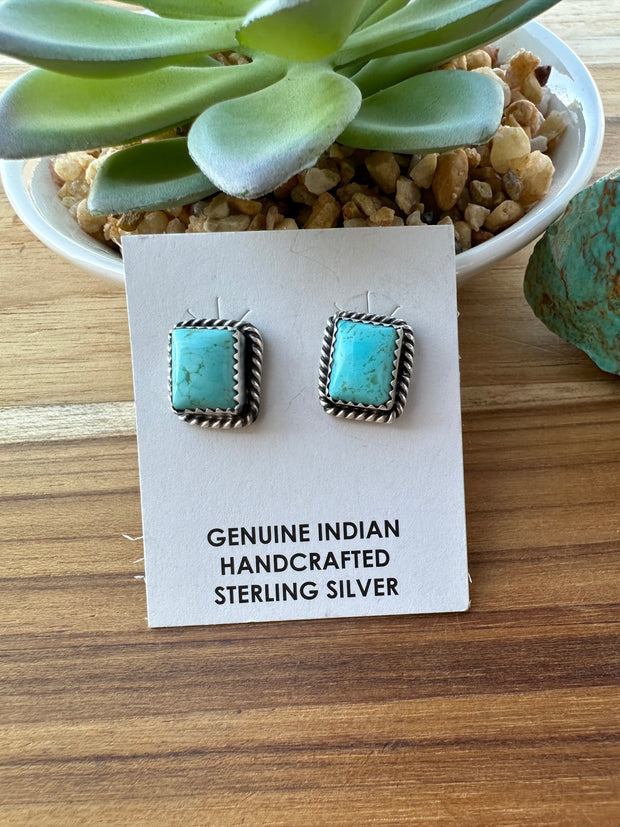 Kingman Turquoise Studs
