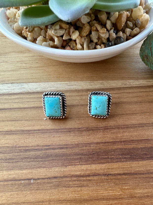 Kingman Turquoise Studs