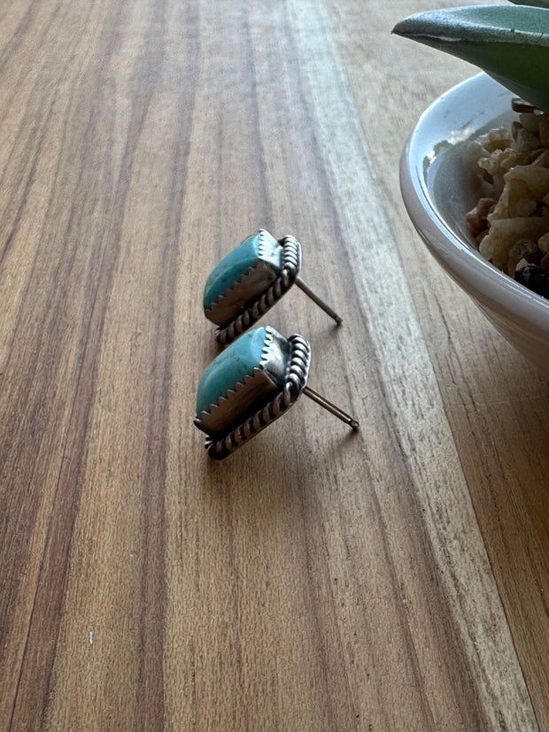 Kingman Turquoise Studs