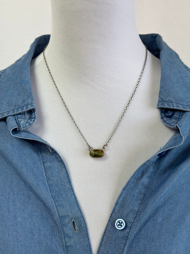Single Stone Kingman Necklace