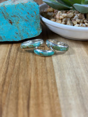 Signet Kingman Turquoise Inlay Rings
