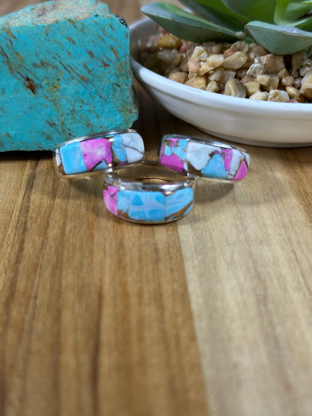 Signet Cotton Candy Inlay Rings