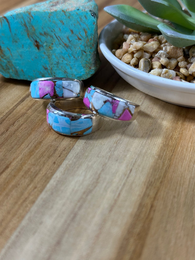 Signet Cotton Candy Inlay Rings