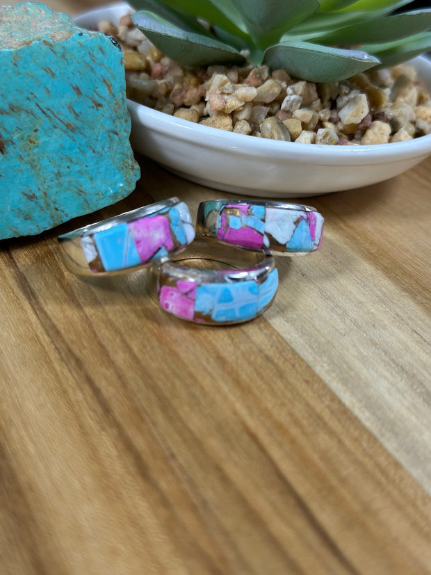 Signet Cotton Candy Inlay Rings