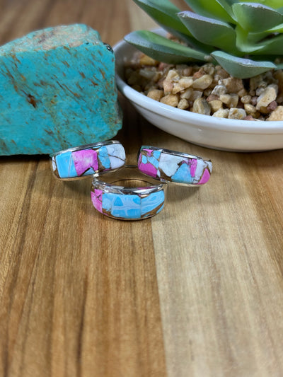 Signet Cotton Candy Inlay Rings