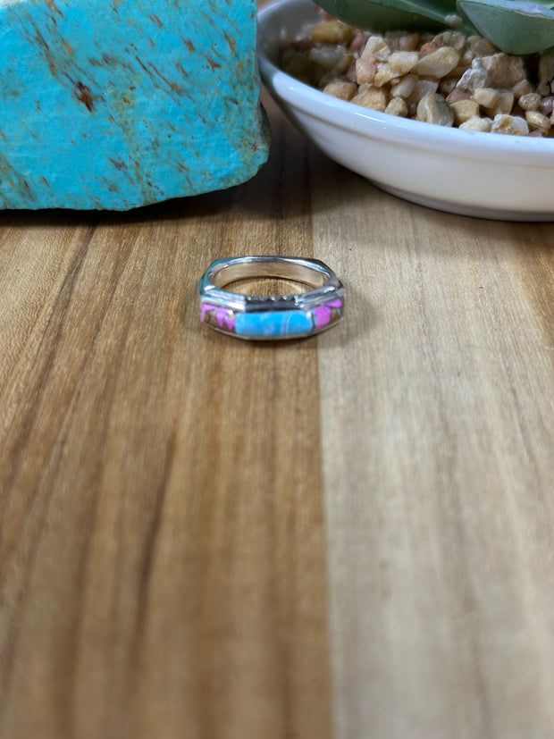 Signet Cotton Candy Inlay Rings